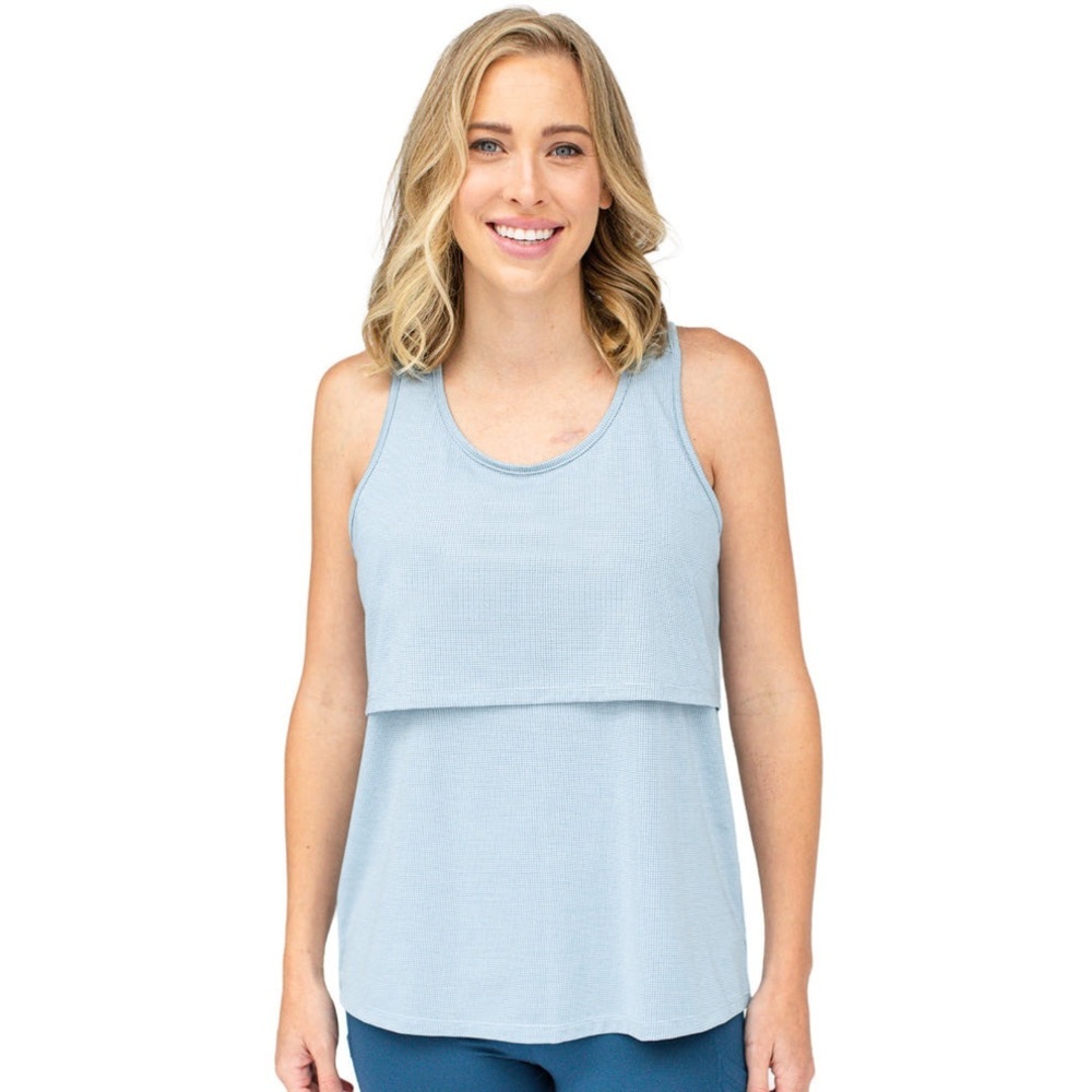 Kindred Bravely Breathable Keyhole Nursing & Maternity Top blue medium
